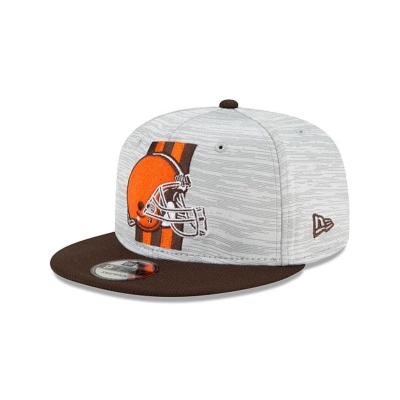 Brown Cleveland Browns Hat - New Era NFL Official NFL Training 9FIFTY Snapback Caps USA8745923